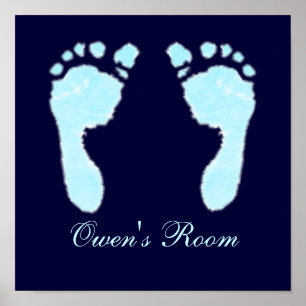 Poster Empreintes bébé (Garçon)
