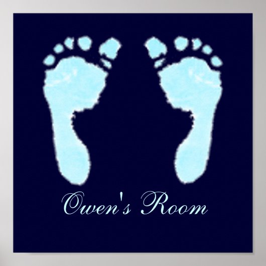 Poster Empreintes bébé (Garçon) (Devant)