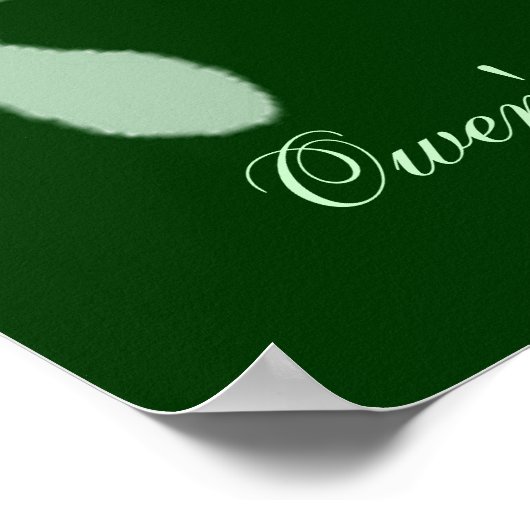 Poster Empreintes bébé (vert) (Coin)