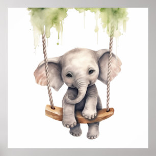 Poster Empreintes d'animaux bébés pour la nurserie, Affic
