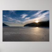 Poster Empreintes Dans La Citation De Sable (Devant)