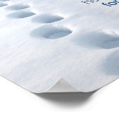 Poster Empreintes dans l'affiche de neige (Coin)