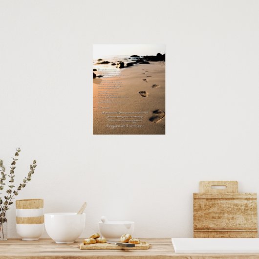 Poster Empreintes dans le poème du sable (Cuisine)