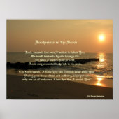 Poster Empreintes dans le poème et l'impression de sable (Devant)