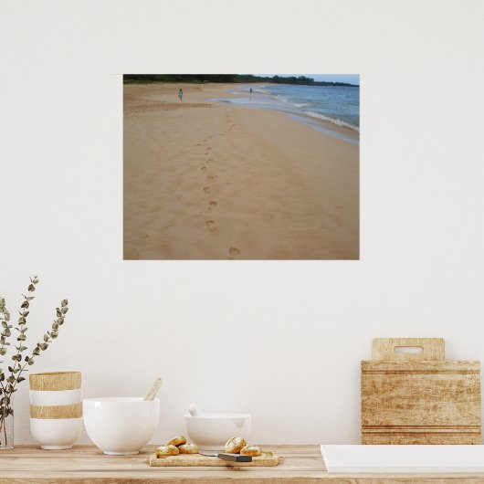 Poster Empreintes dans le sable (Cuisine)