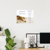 Poster empreintes dans le sable (Bureau à domicile)