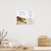 Poster empreintes dans le sable (Cuisine)