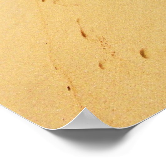 Poster Empreintes dans le sable (Coin)