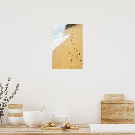 Poster Empreintes dans le sable (Cuisine)