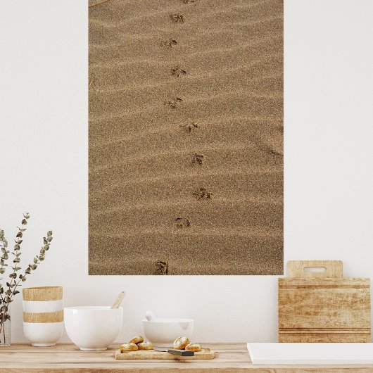 Poster Empreintes dans le sable (Cuisine)