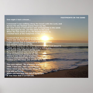 Poster Empreintes Dans Le Sable