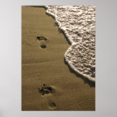 Poster Empreintes dans le sable (Devant)