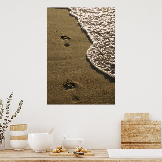 Poster Empreintes dans le sable (Cuisine)