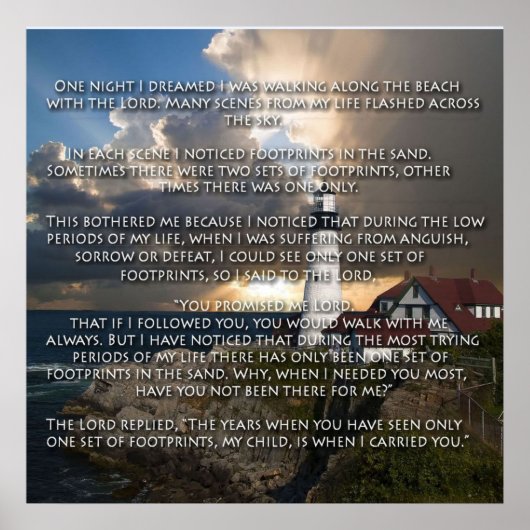 Poster Empreintes dans le sable (Devant)