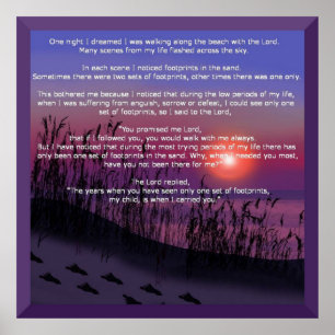 Poster Empreintes dans le sable