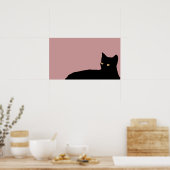 Poster empreintes de chat pour mur (Cuisine)