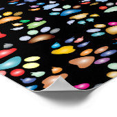 Poster empreintes de pattes colorés (Coin)