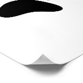 Poster Empreintes de pattes de chat noir sur blanc (Coin)