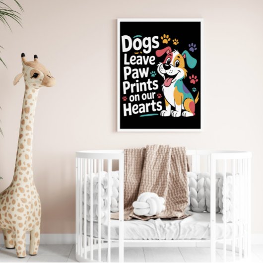 Poster Empreintes de Pattes Héritage Canin Ému