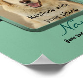 Poster Empreintes de pattes sur My Heart - Mint Green (Coin)