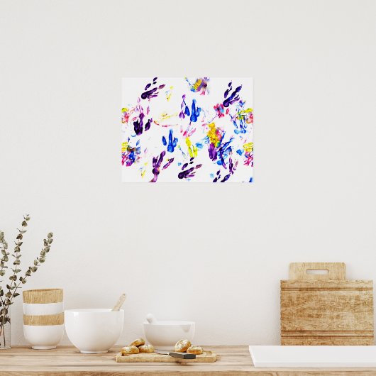 Poster empreintes de pingouin (Cuisine)