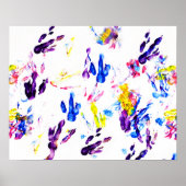 Poster empreintes de pingouin (Devant)