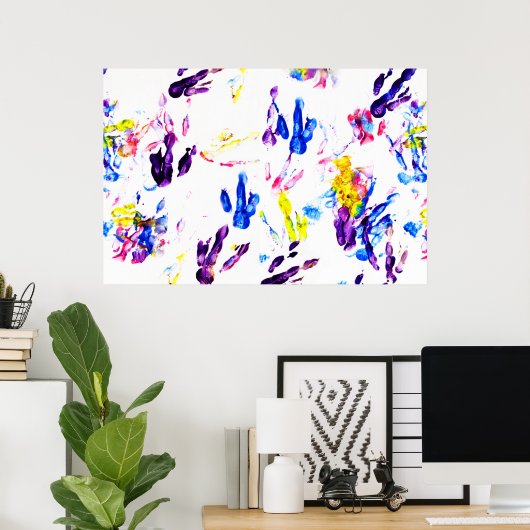 Poster empreintes de pingouin (Bureau à domicile)