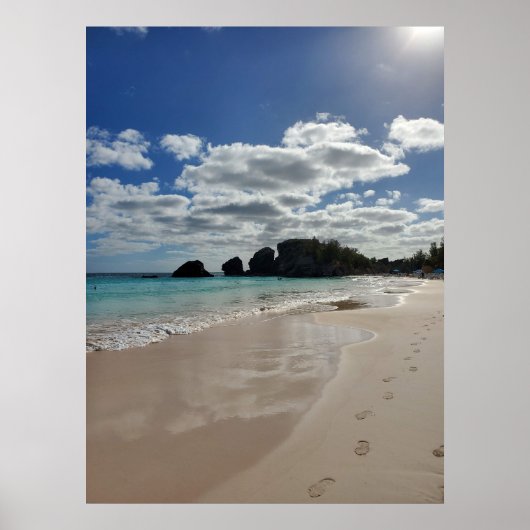 Poster Empreintes de plage (Devant)