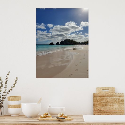 Poster Empreintes de plage (Cuisine)