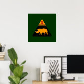 Poster empreintes de signes rhinocéros (Bureau à domicile)