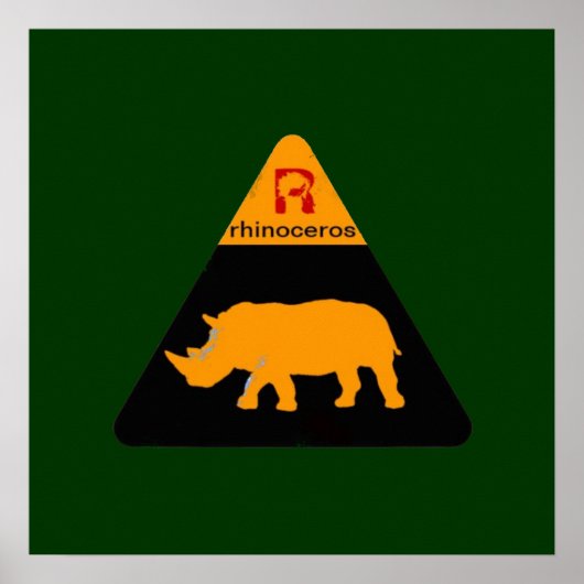 Poster empreintes de signes rhinocéros (Devant)
