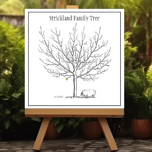 Poster Empreintes digitales Arbre de famille de porcs rus
