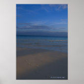 Poster Empreintes sur la plage (Devant)