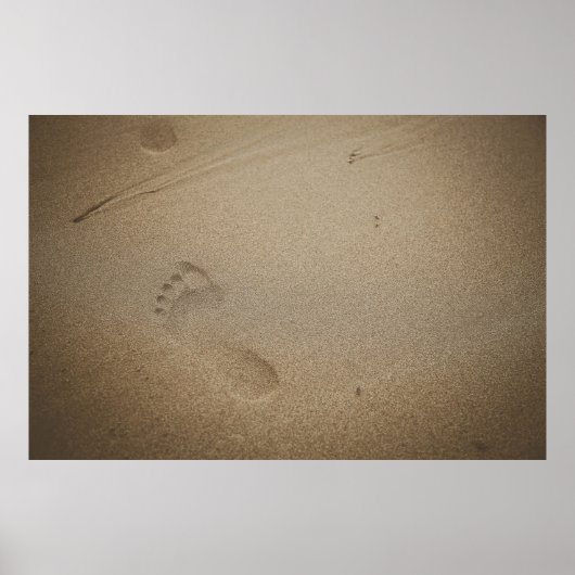 Poster Empreintes sur sable (Devant)