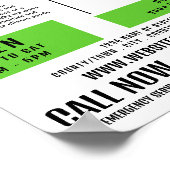 Poster Empreintes Vertes, Clinique Podiatriaire, Podiatri (Coin)