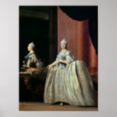 Poster Empress Catherine II devant le miroir, 1779 (Devant)