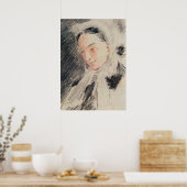 Poster Empress Eugénie (craie noire et rouge) (Cuisine)