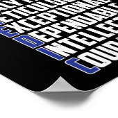 Poster EMS Paramètre d'urgence Word Cloud (Coin)