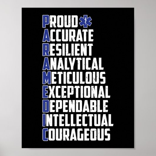 Poster EMS Paramètre d'urgence Word Cloud (Devant)