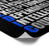 Poster EMS Paramètre d'urgence Word Cloud (Coin)