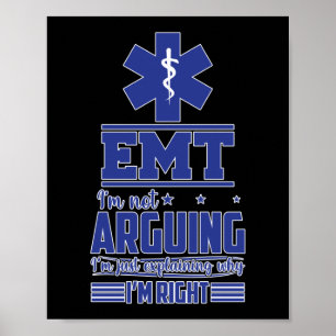 Poster EMS Urgence EMT Je ne plaide pas