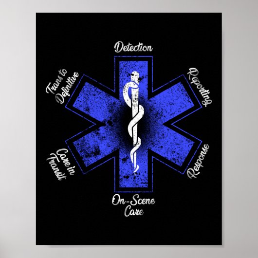 Poster EMT Paramedic EMS Emergency (Devant)