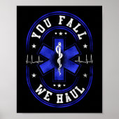 Poster EMT Sarcastique Paramètre EMS Urgence Chute Haul (Devant)