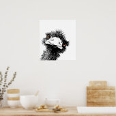 Poster Emu - Stylet et encre (Cuisine)