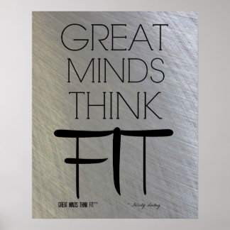 Poster en Acier de Great Minds Think Fit