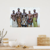 Poster, En Afrique, Vijf Warriors Poster (Keuken)