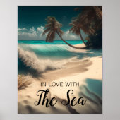 Poster En amour avec la mer | Art tropical (Devant)