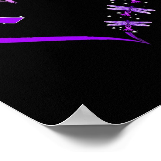 Poster En Août, Nous Portons Violet Overdose Sensibilisat (Coin)