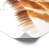 Poster en Aquarelle Giraffe Portrait (Coin)