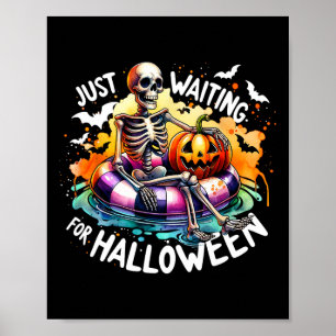 Poster En Attente D'Halloween Jack-o'-lantern Skeleton